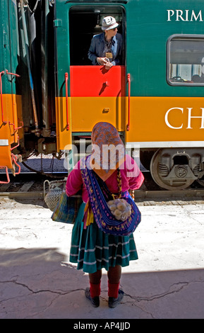 Einheimische Frau in San Rafael, einer Stadt in die Sierra Tarahumara in der Nähe von Creel, Mexiko Stockfoto