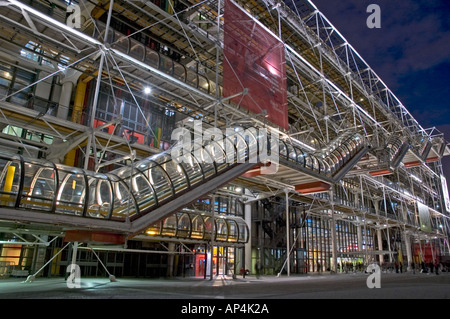 Paris's Pompidou Centre at night, Paris, France. Stockfoto