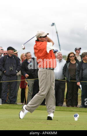 Brian Davis englischer Profigolfer auf dem 2007 British Open Golf Championship, Carnoustie Schottland Stockfoto