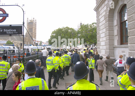 Aufruhr in Westminster Abby Stockfoto