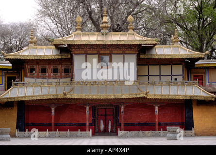 DRUZIG oder CHENREZIG Palast NORBULINGKA wurde der Dalai Lama s Sommer-Palast-LHASA-TIBET Stockfoto