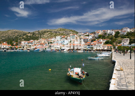 Griechenland, nordöstlichen Ägäischen Inseln, SAMOS, Pythagorio: Hafen Blick / tagsüber Stockfoto