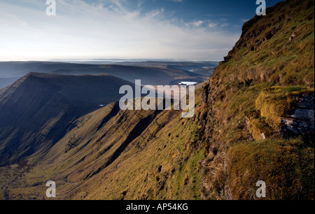 Blick vom Pen Y Fan, Brecon Beacons in Richtung Süd-west Stockfoto