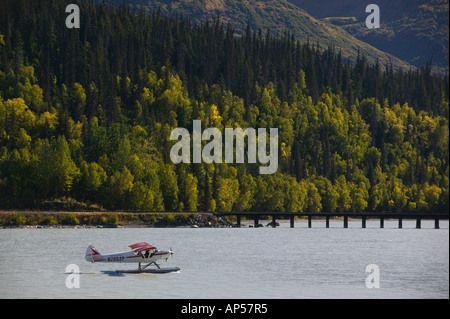 USA, ALASKA, KENAI-Halbinsel, MOOSE PASS: Wasserflugzeuge auf Upper Lake Trail Stockfoto