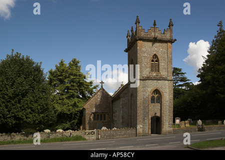 Die späten mittelalterlichen Kirche von St. Andrew, Minterne Magna, Dorset. Stockfoto