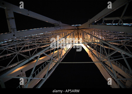 Cardiff-Winter-Wunderland - jährlichen Christmas Messe mit einem Jahrmarkt, ein Riesenrad und ein außen Eisbahn. Stockfoto