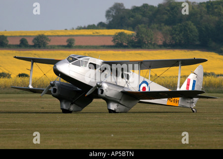 De Havilland Dragon Rapide bei Duxford Airshow Stockfoto