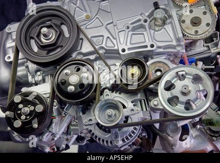 Nahaufnahme Bild von einem aufgeladenen Motor Stockfoto