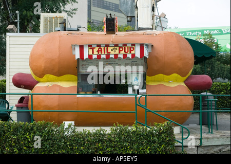 USA, California, Los Angeles, Beverly Hills: Tail der Pup, berühmten Hot Dog Stand (NPR) Stockfoto