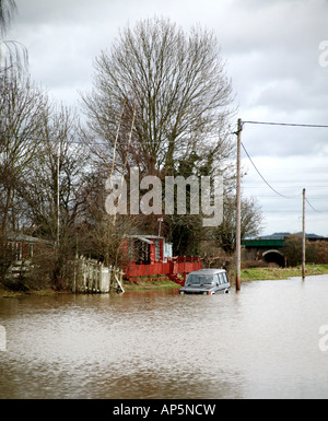 Von Trent in Flut erwischt Stockfoto