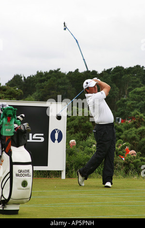 Graeme McDowell nördlichen irischen Profi-Golfer 2007 British Open Golf Championship Carnoustie Schottland Stockfoto