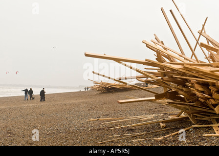 Wrack-Holz aus Ice Prince Schiff Stockfoto