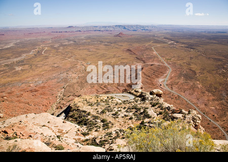 Tolle Aussicht von Moki Dugway ins Tal der Götter in Utah, USA Stockfoto