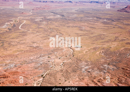 Tolle Aussicht von Moki Dugway ins Tal der Götter in Utah, USA Stockfoto