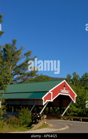 Jackson, NH, USA, Jackson Honeymoon Covered Bridge im Jahre 1876 gebaut Stockfoto