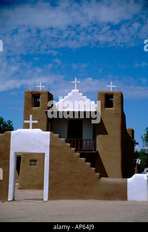 Nordamerika, USA, New Mexiko, Taos, Taos Reservierung, Taos Pueblo, Geronimo Kirche San aka der Heilige Hieronymus. Stockfoto