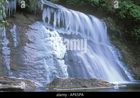 Silver Run fällt, Nantahala NF, NC, USA Stockfoto