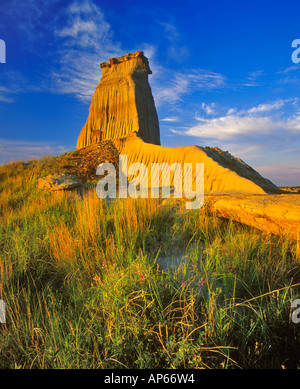 Erodierte Denkmal in der Little Missouri National Grasslands in North Dakota Stockfoto