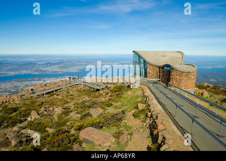 Suche Zuflucht auf Mount Wellington Stockfoto