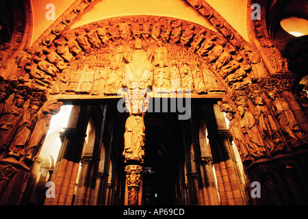Portal der Kathedrale von Santiago von Compostela Coruna Galizien Spanien Herrlichkeit Stockfoto