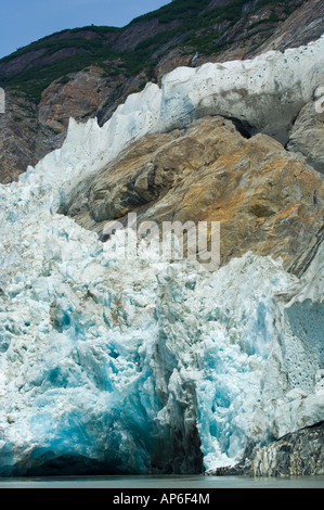 Norden Sawyer Gletscher am Gewässerrand Tracy Arm Fjord Alaska USA Stockfoto