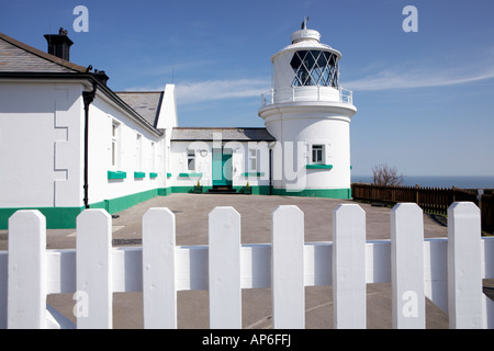 Eingangstor zum Anvil Point Leuchtturm am Durlston Kopf Country Park, Isle of Purbeck, Dorset, England, UK. Stockfoto