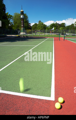 Victoria Park Tennisplätze im Dorchester Stadt Dorset county England UK Stockfoto