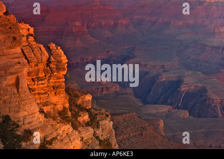 Grand Canyon Mather Point Sonnenaufgang Stockfoto