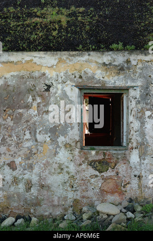 Ein sehr verwitterten Stein und Stroh Fischer s Blockhütte Arniston Western Cape Südafrika Stockfoto