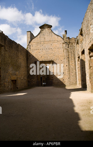 Eingangshalle des Bolsover Castle in Derbyshire, England Stockfoto