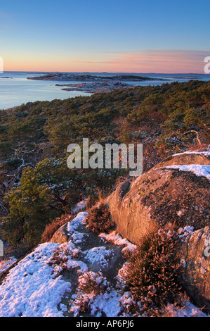 Aussichtspunkt am Särö Västerskog, Halland, Schweden Stockfoto