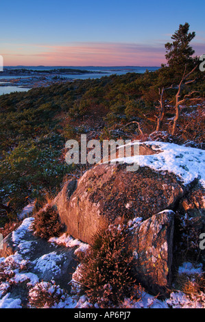 Aussichtspunkt am Särö Västerskog, Halland, Schweden Stockfoto