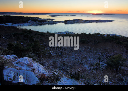 Aussichtspunkt am Särö Västerskog, Halland, Schweden Stockfoto