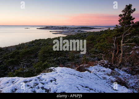 Aussichtspunkt am Särö Västerskog, Halland, Schweden Stockfoto