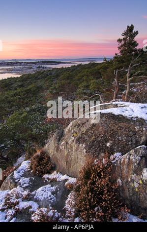 Aussichtspunkt am Särö Västerskog, Halland, Schweden Stockfoto