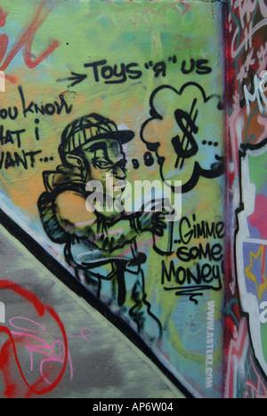 Grafitti an Wand in Notting Hill London England 2005 Stockfoto