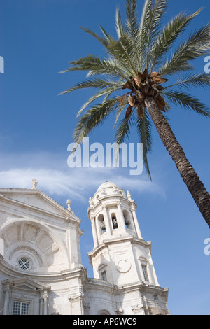 Cadiz-Costa De La Luz Andalusien Spanien die Kathedrale gesehen vom Plaza De La Catedral Stockfoto