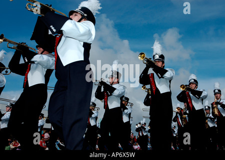 High School Marschmusik Parade Stockfoto