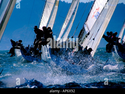 Yachten auf der Kenwood-Cup 2000 Stockfoto