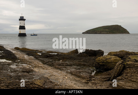 Penmon Point Lighthouse Anglesey Nordwales Stockfoto