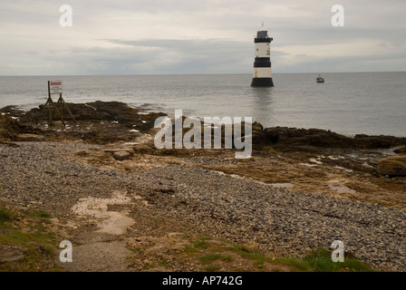 Penmon Point Lighthouse Anglesey Nordwales Stockfoto