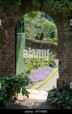 Eines der ummauerten Gärten in Hartland Abbey in North West Devon Stockfoto