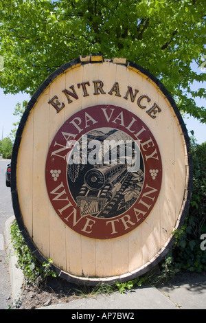 Napa Wine Train Napa Valley Kalifornien USA Stockfoto