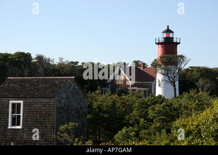 Nauset Leuchtturm Eastham Cape Cod USA Stockfoto