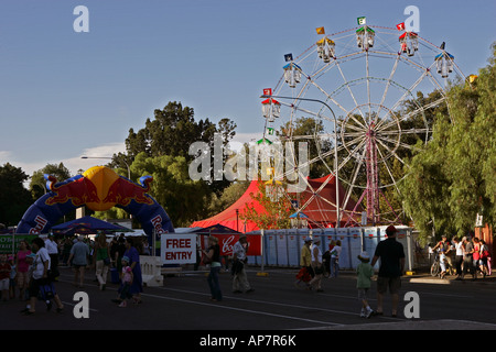 Riesenrad, St Patricks Day feiern, Rundle Street, Adelaide, South Australia, Australien Stockfoto