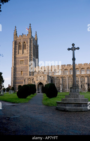 Kirche der Heiligen Dreifaltigkeit Long Melford Suffolk England Stockfoto