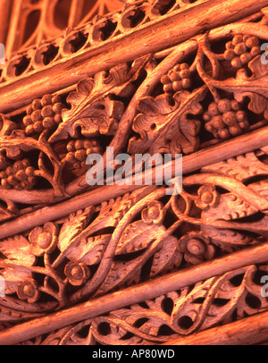 Partrishow St. Issui-Kirche Detail des mittelalterlichen hölzernen Lettner Brecon Beacons National Park Powys Wales UK Stockfoto