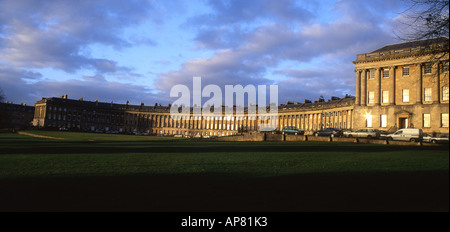 Royal Crescent Bad bei Sonnenuntergang Somerset England UK Stockfoto