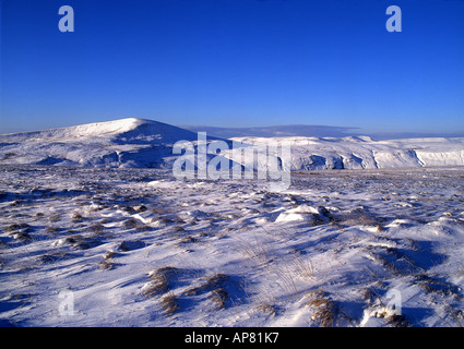 Fan-Fawr und Fforest Fawr im Schnee Brecon Beacons Powys Wales UK Stockfoto