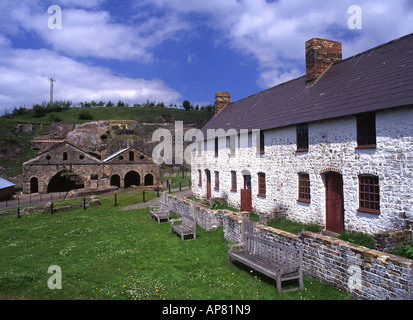 Stack Square Arbeitnehmer Hütten Blaenavon Eisenhütte Torfaen South Wales UK Stockfoto